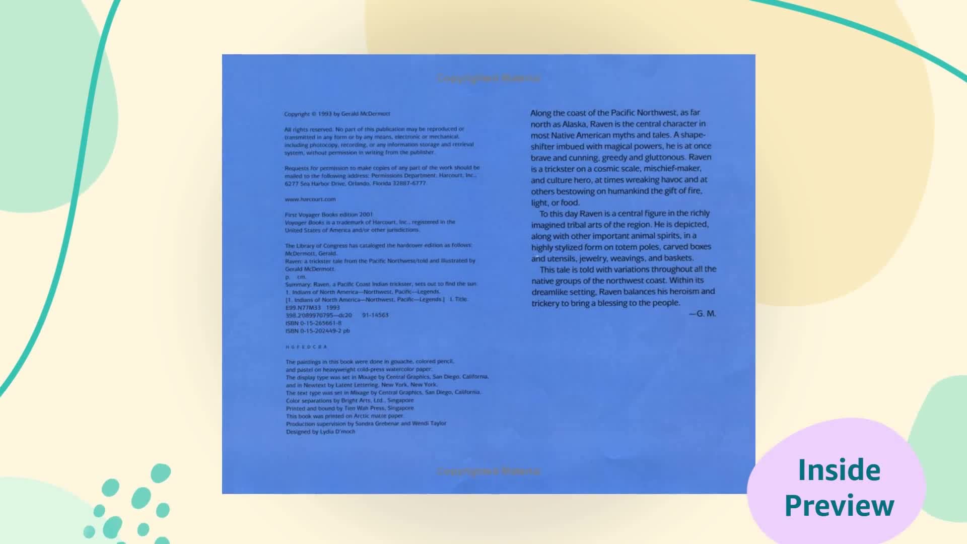 Raven: A Trickster Tale from the Pacific Northwest: A Caldecott Honor Award Winner,Used