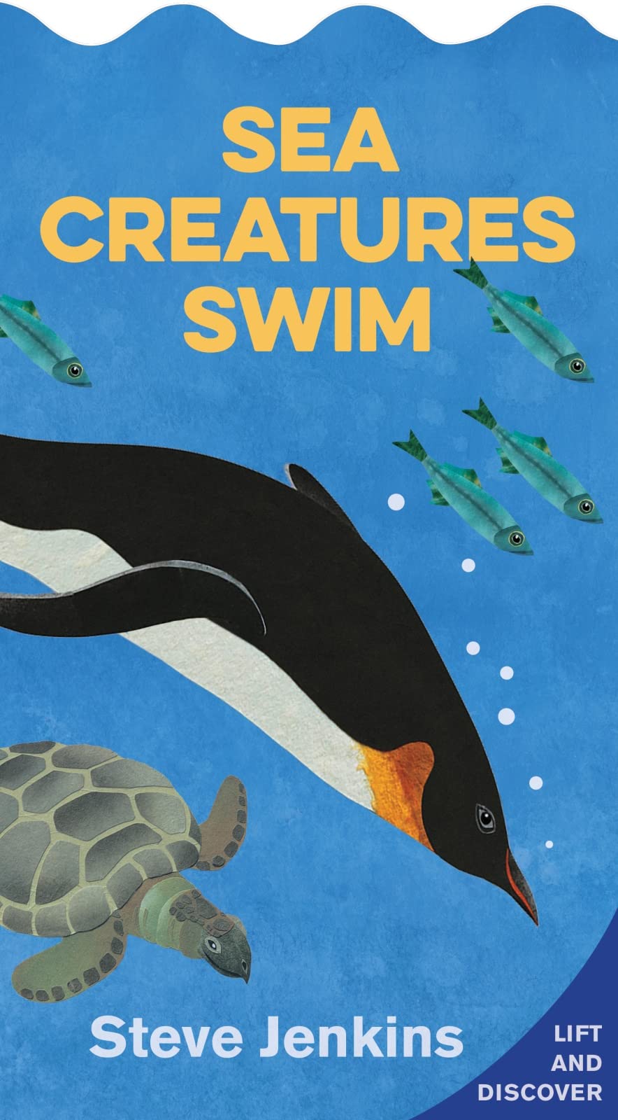 Sea Creatures Swim Shaped Board Book with LifttheFlaps: Lifttheflap and Discover,Used