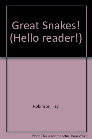 Great Snakes! (Hello Reader),Used