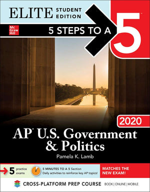 5 Steps to a 5: AP U.S. Government & Politics 2020 Elite Student Edition,Used