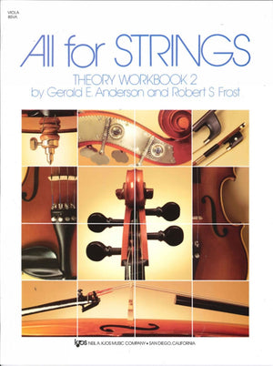 85VA  All For Strings Theory Workbook  Book 2  Viola,Used