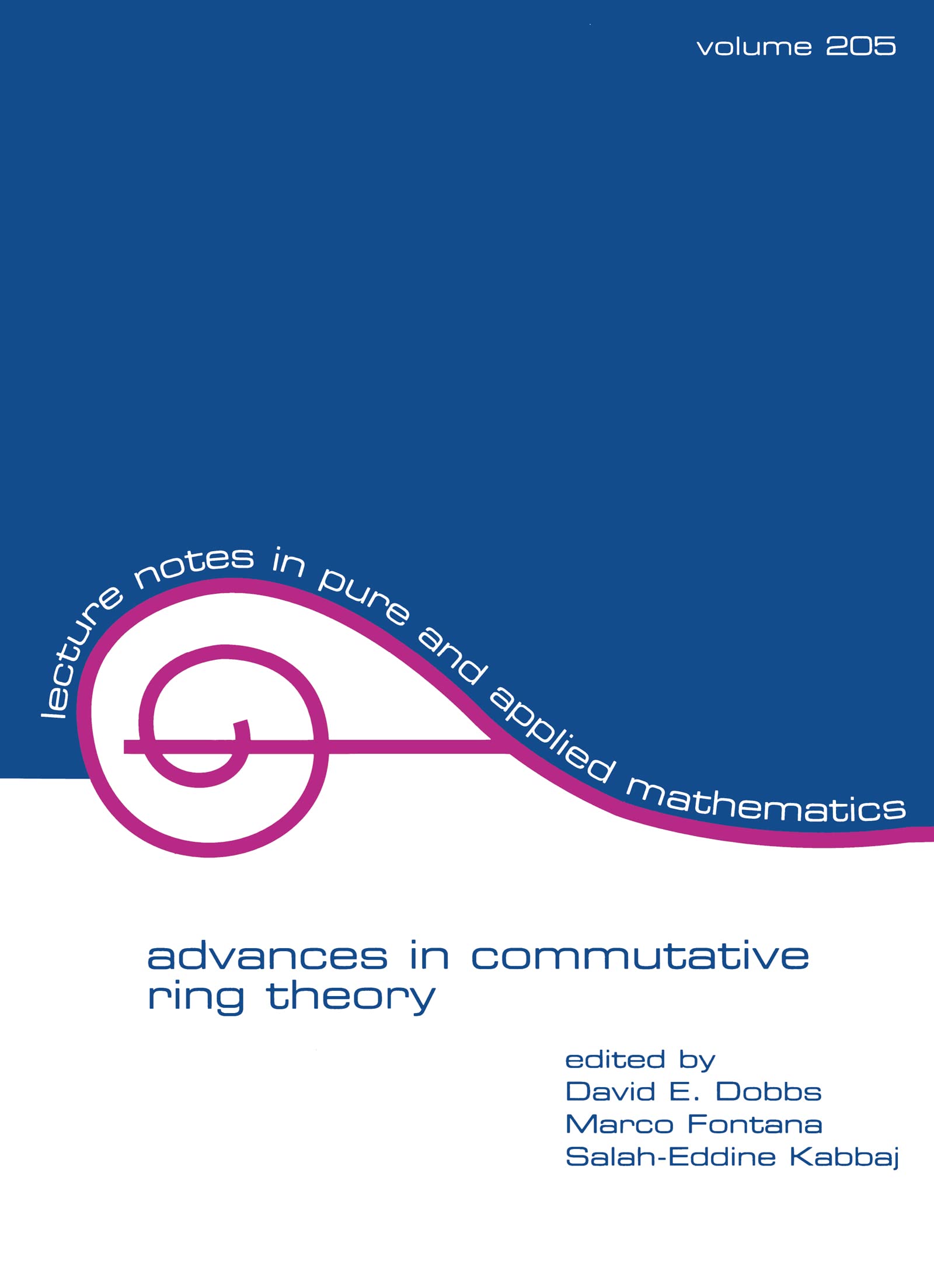 Advances In Commutative Ring Theory (Lecture Notes In Pure And Applied Mathematics),Used