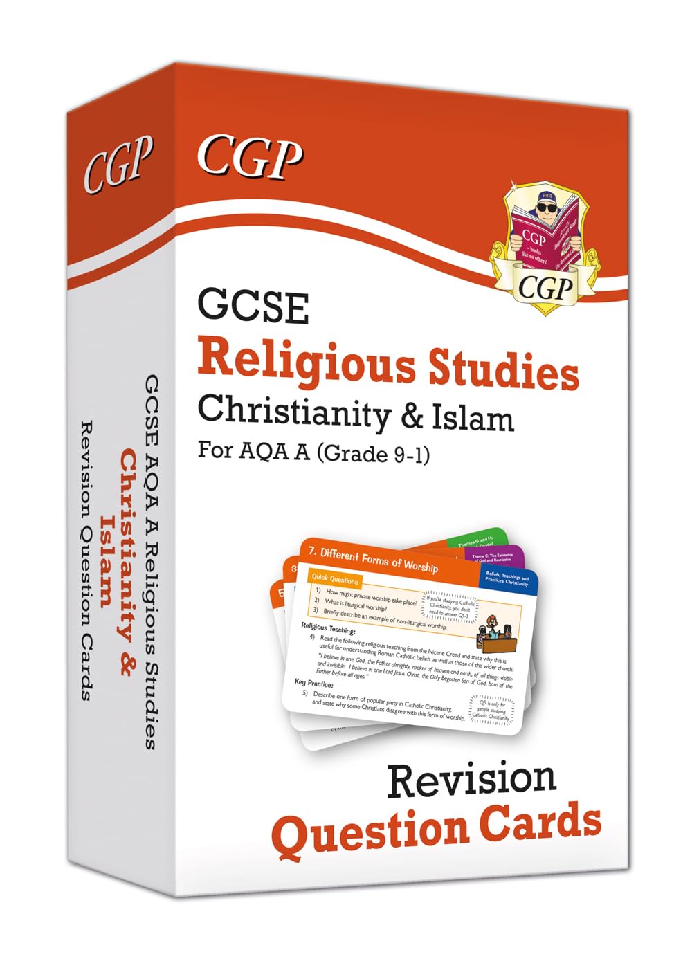 New 91 GCSE AQA A Religious Studies: Christianity & Islam Revision Question Cards: perfect for catchup and the 2022 and 2023 e,Used