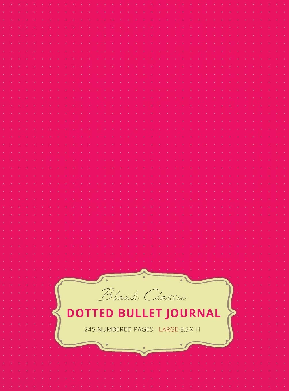 Large 8.5 x 11 Dotted Bullet Journal (Pink #17) Hardcover  245 Numbered Pages,Used