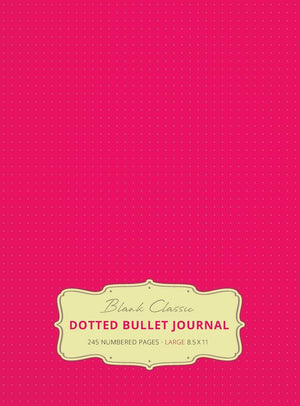 Large 8.5 x 11 Dotted Bullet Journal (Pink #17) Hardcover  245 Numbered Pages,Used