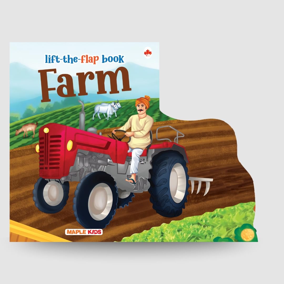 Lift The Flap - Farm - Illustrated Flap Book For Kids - Pop Up Books For Kids - Age 3-6 Years - Early Learning Book For Children