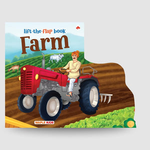Lift The Flap - Farm - Illustrated Flap Book For Kids - Pop Up Books For Kids - Age 3-6 Years - Early Learning Book For Children