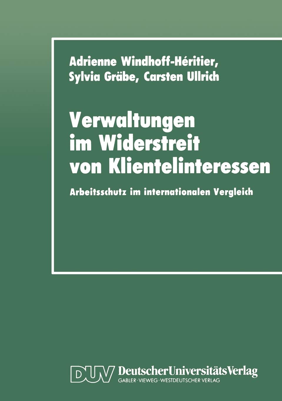 Verwaltungen im Widerstreit von Klientelinteressen: Arbeitsschutz im internationalen Vergleich (German Edition),Used