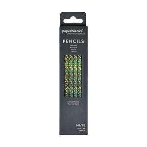 Paperblanks | Emerald Flower | NatureS Grace | Pencils | 4 Pack
