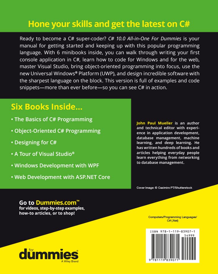 C# 10.0 AllinOne For Dummies (For Dummies (Computer/Tech)),Used