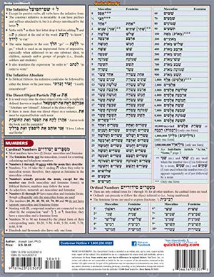 Hebrew Grammar Quickstudy Laminated Reference Guide (Quickstudy Academic)