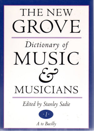 The New Grove Dictionary of Music and Musicians (20 Volume Set),Used