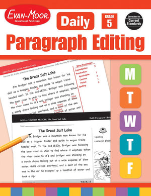 Daily Paragraph Editing, Grade 5 Teacher Edition,New