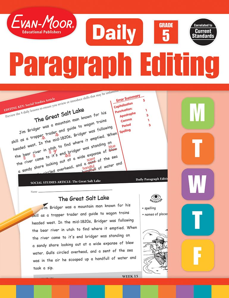 Daily Paragraph Editing, Grade 5 Teacher Edition,New