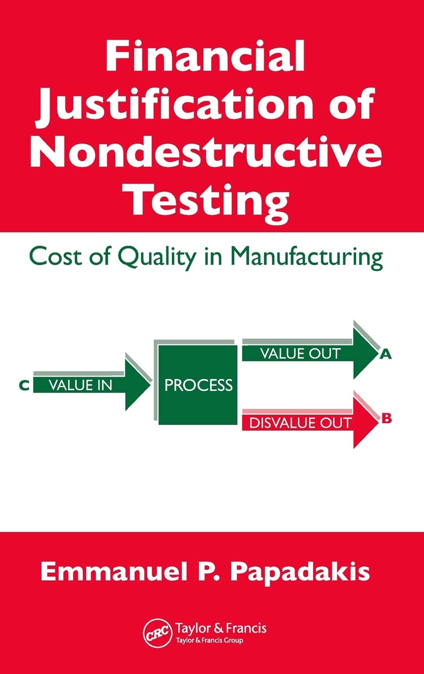Financial Justification Of Nondestructive Testing: Cost Of Quality In Manufacturing,Used