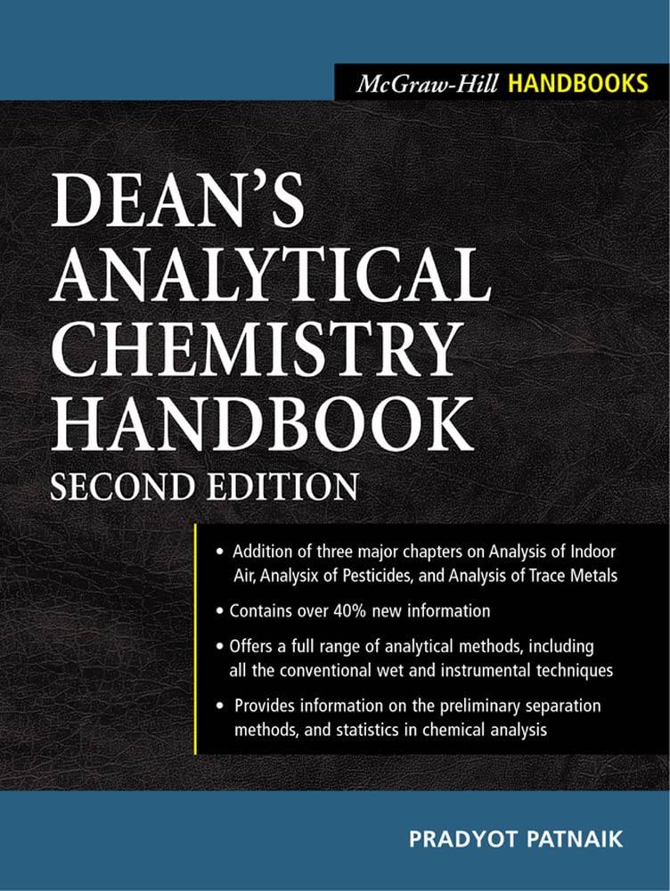 Dean's Analytical Chemistry Handbook,Used