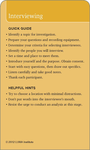 Innovating For People: Humancentered Design Planning Cards,New