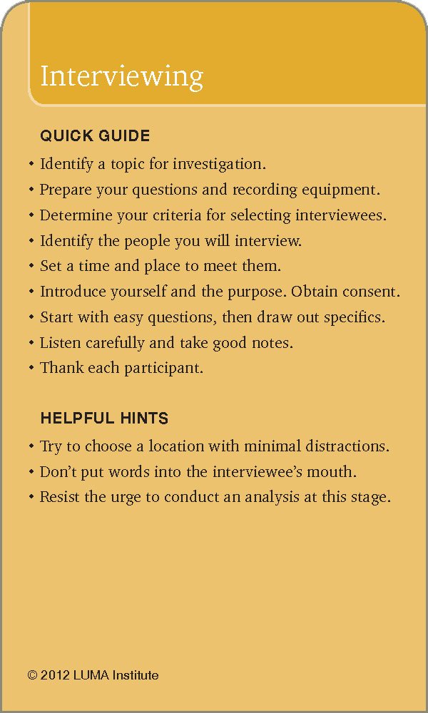 Innovating For People: Humancentered Design Planning Cards,New