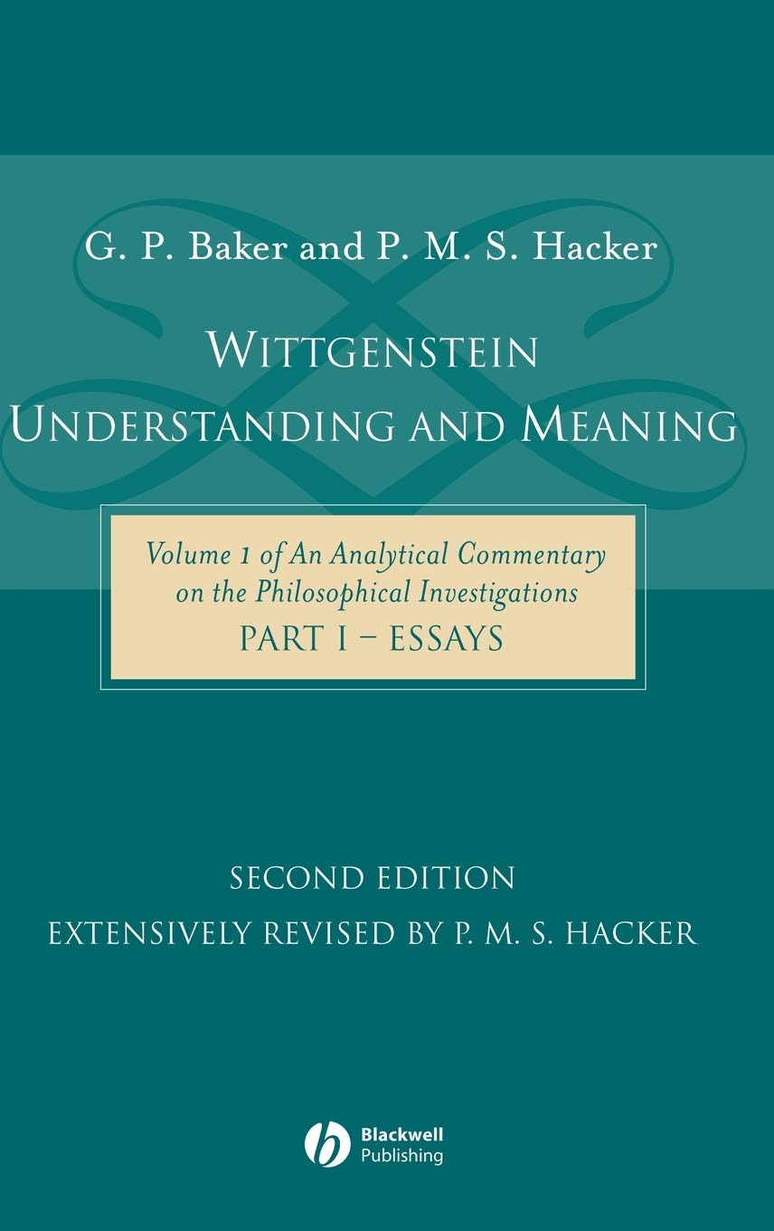 Wittgenstein: Understanding And Meaning; Essays,Used