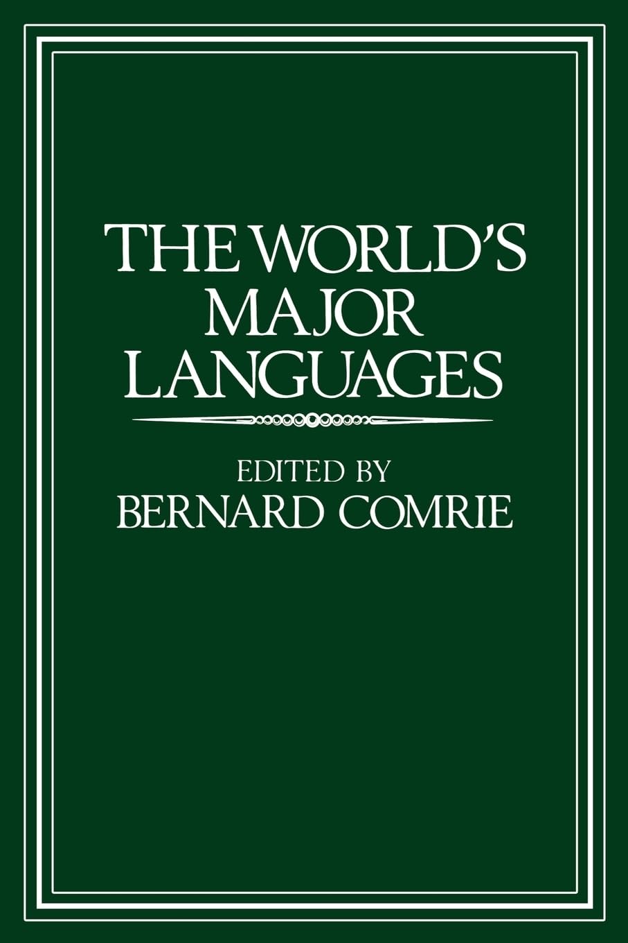 The World's Major Languages,New