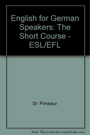 English for German Speakers: The Short Course  ESL/EFL,Used