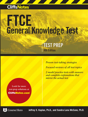 CliffsNotes FTCE General Knowledge Test: Fourth Edition, Revised (CliffsNotes Test Prep),Used
