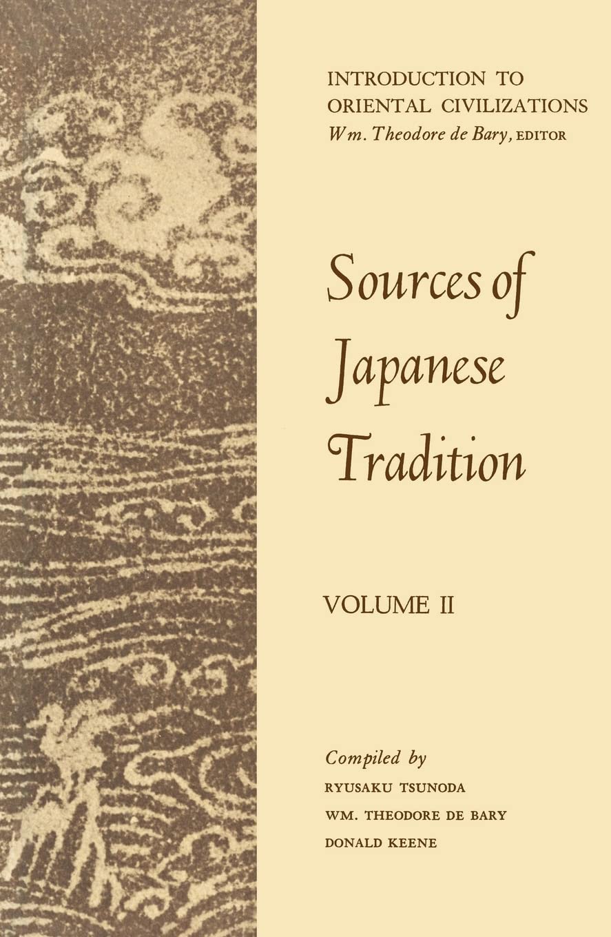 Sources Of Japanese Tradition, Vol. 2,New