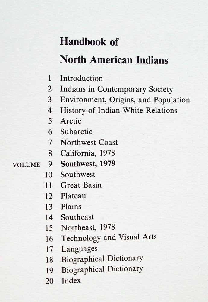 Handbook of North American Indians: Southwest,Used
