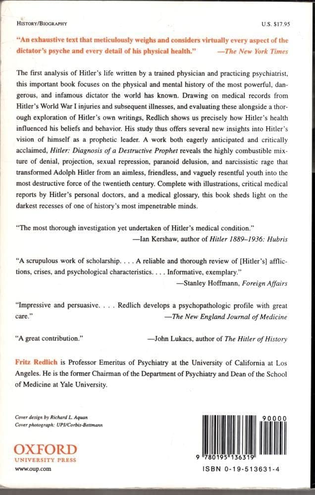 Hitler: Diagnosis of a Destructive Prophet