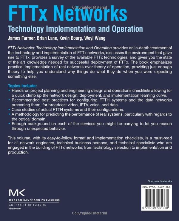 FTTx Networks: Technology Implementation and Operation,Used