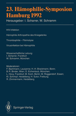 23. HmophilieSymposion: Hamburg 1992 (German Edition),Used
