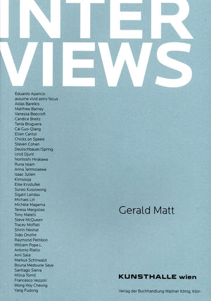 Interviews Volume 1 By Gerald Matt,Used