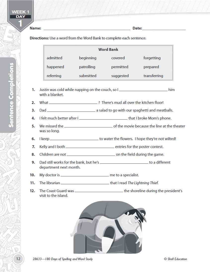 180 Days: Reading, Vocabulary/Language for 5th Grade Practice Workbook for Classroom and Home, Cool and Fun Practice Created by ,Used