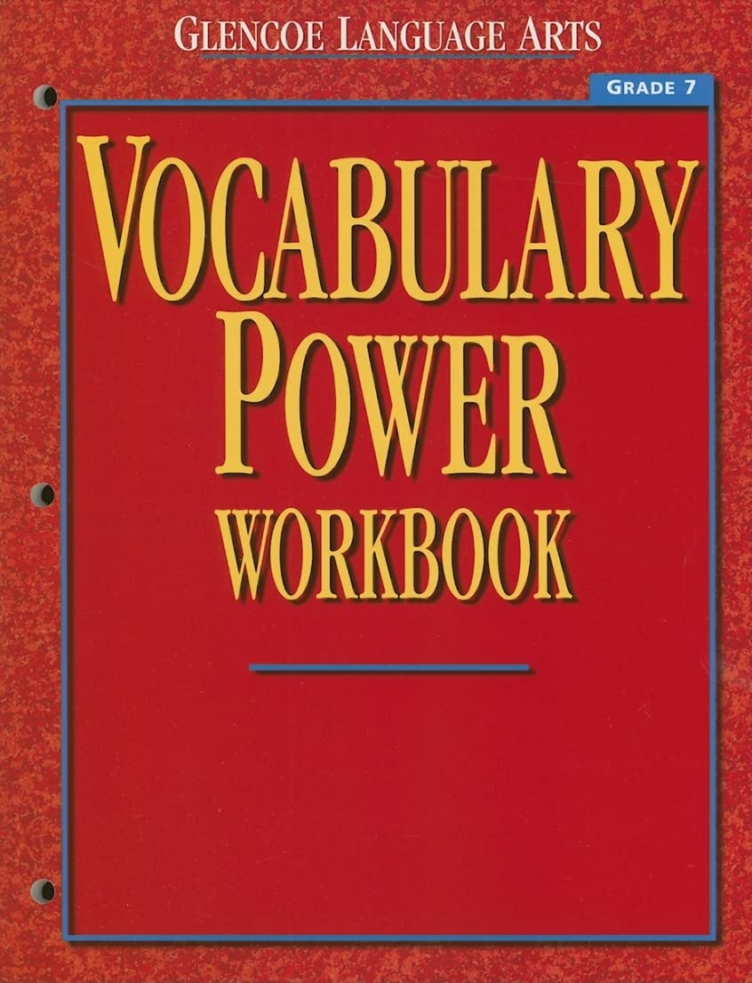 Glencoe Language Arts Vocabulary Power Workbook Grade 7,Used
