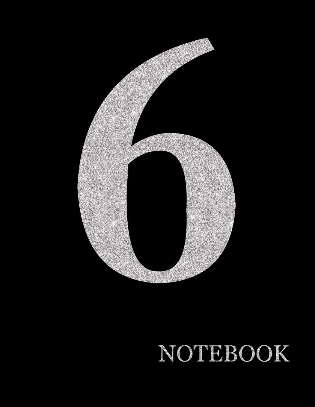 Perfectionist Notebook Brilliant Silver Number 6 Black Notebook Brilliant Glitter Silver Number 6 Black Notebook Grid Sturdy Hig,Used