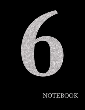 Perfectionist Notebook Brilliant Silver Number 6 Black Notebook Brilliant Glitter Silver Number 6 Black Notebook Grid Sturdy Hig,Used