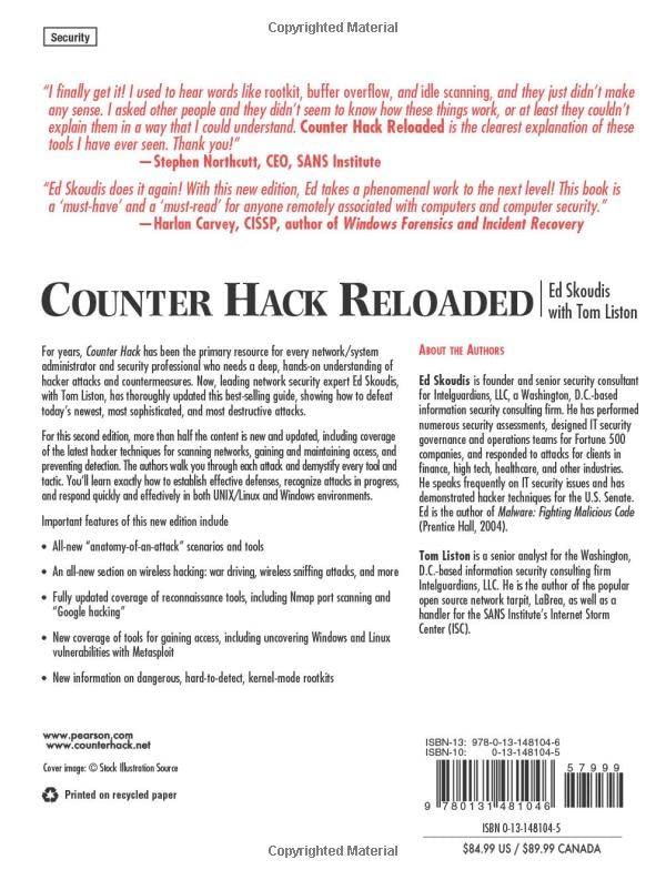 Counter Hack Reloaded: A Stepbystep Guide To Computer Attacks And Effective Defenses