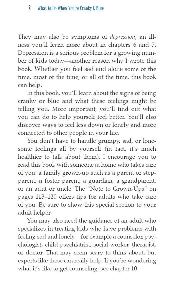 What to Do When You're Cranky & Blue: A Guide for Kids,New