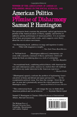 American Politics: The Promise Of Disharmony