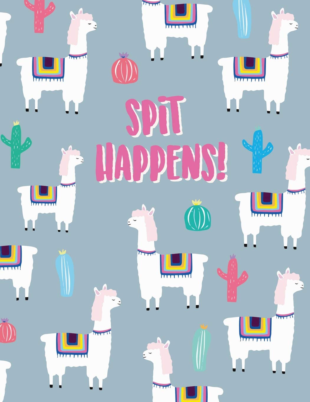 Spit happens!: Llama notebook ? Personal notes ? Daily diary ? Office supplies  8.5 x 11  big notebook  150 pages  College rule,Used
