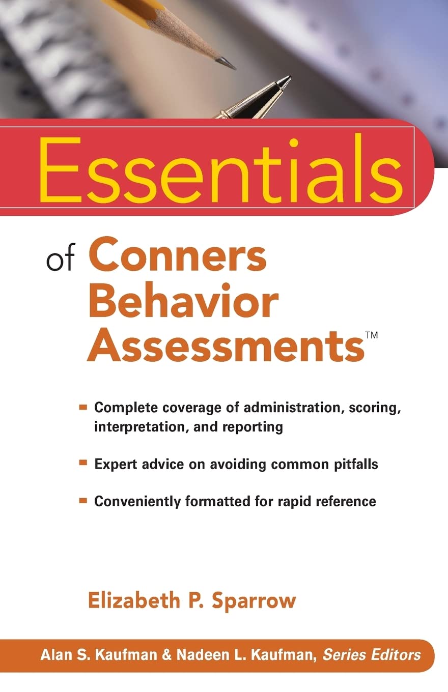 Essentials Of Conners Behavior Assessments,New