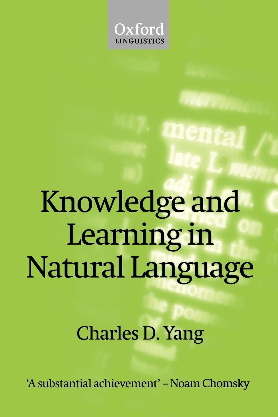 Knowledge and Learning in Natural Language (Oxford Linguistics),Used