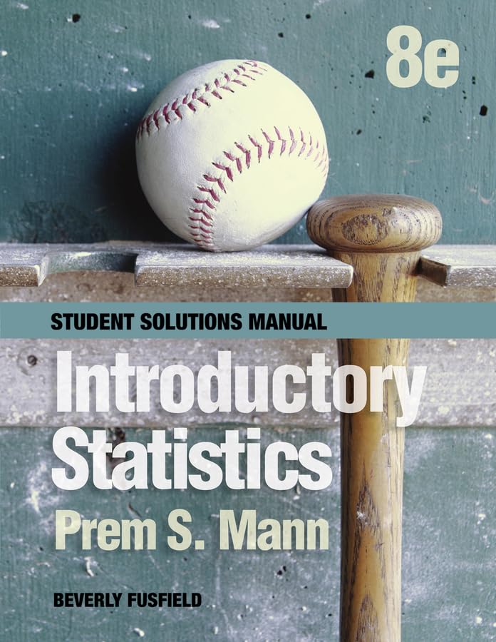 Student Solutions Manual to accompany Introductory Statistics, 8e,New