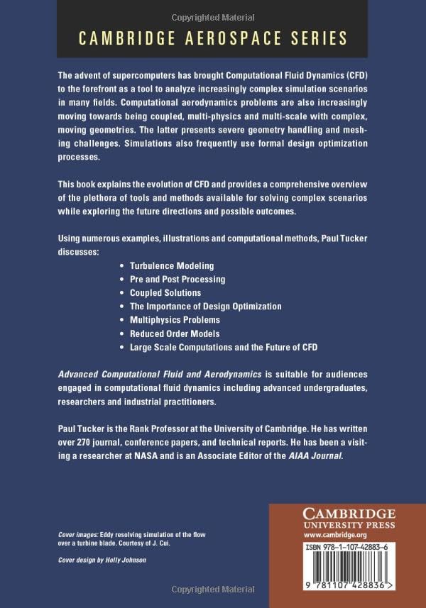 Advanced Computational Fluid and Aerodynamics (Cambridge Aerospace Series, Series Number 54),Used