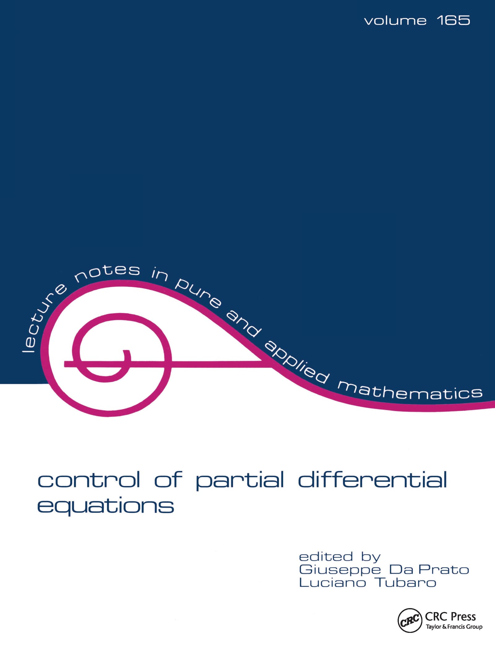 Control Of Partial Differential Equations (Lecture Notes In Pure And Applied Mathematics),Used