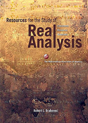 Resources for the Study of Real Analysis (Classroom Resource Materials),Used