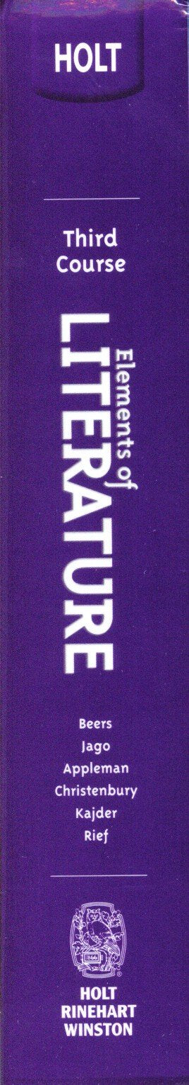 Holt Elements of Literature: Student Edition Grade 9 Third Course 2009,Used