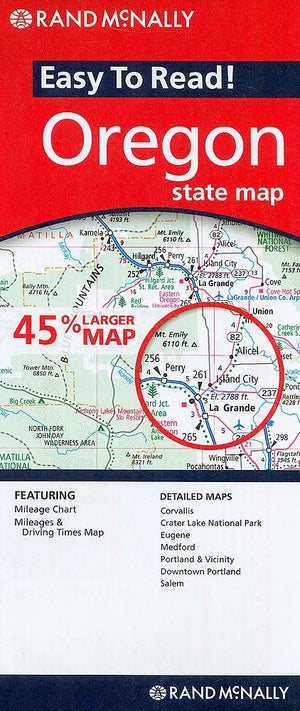 Easy To Read: Oregon State Map,Used