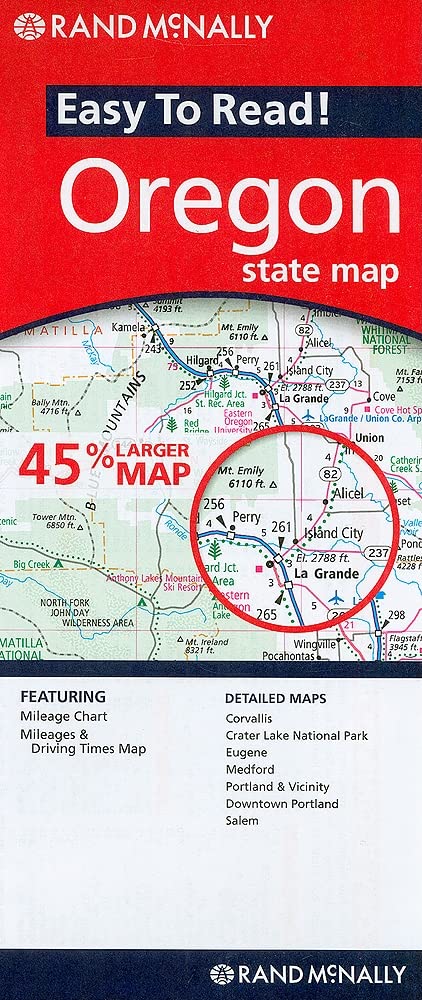 Easy To Read: Oregon State Map,Used