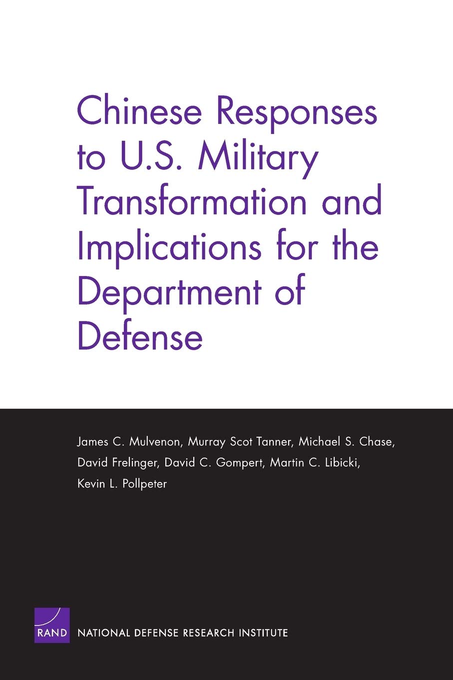 Chinese Responses To Us Military Transformation & Implicat,New